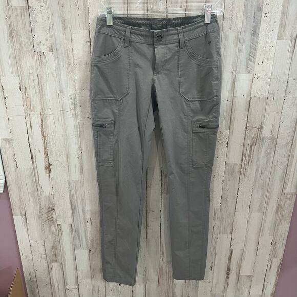 Kuhl Womens Horizn 6276 SKINNY Gray Hiking Outdoors Cargo Pants Stretch 2 - Picture 1 of 9